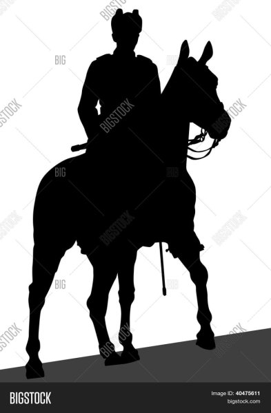 Силуэт джигита на коне