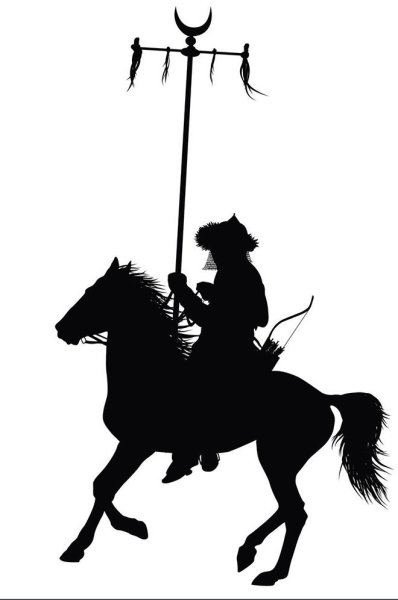 Воин на коне вектор