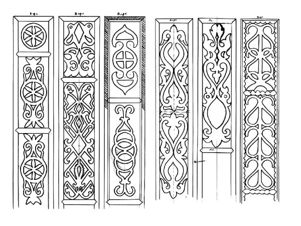 Эскизы резных наличников