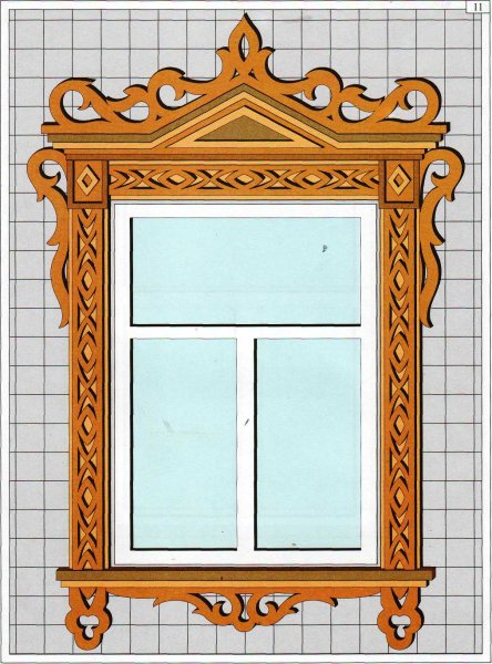 Рисование окна с наличниками