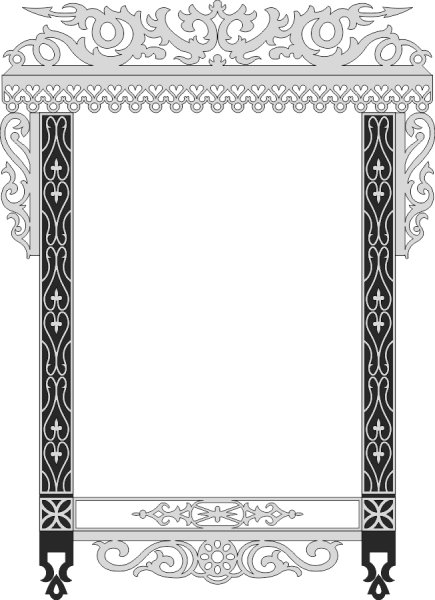 Резной наличник вектор