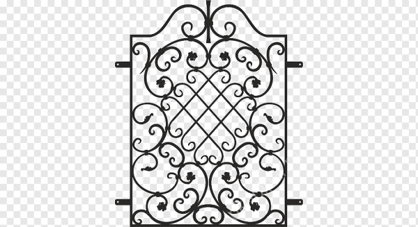 Кованная решетка на прозрачном фоне