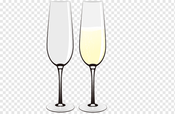 Бокал шампанского вектор