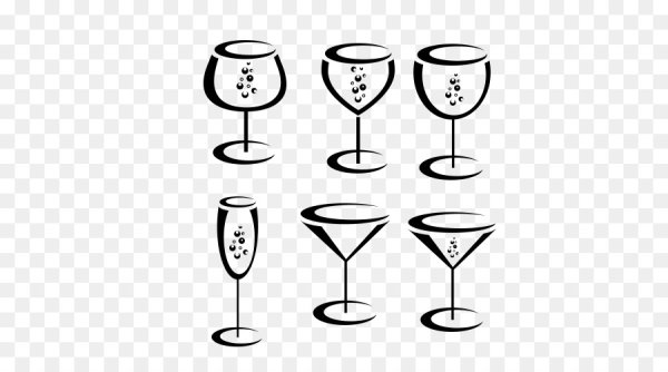 Бокал шампанского силуэт