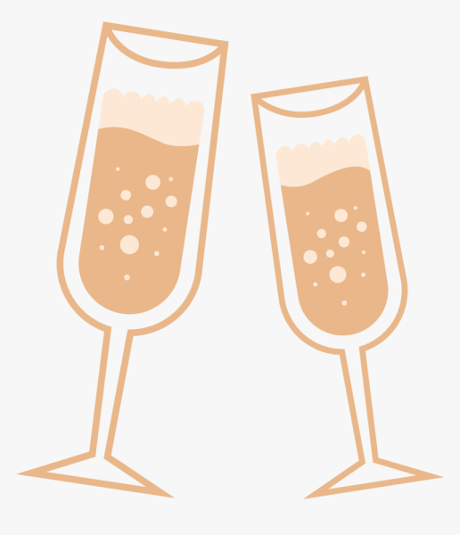 Шампанское бокалы вектор