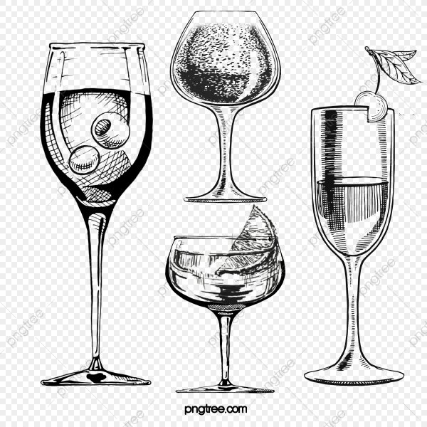 Бокал векторный рисунок