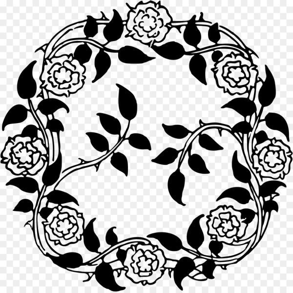 Цветочный узор в круге