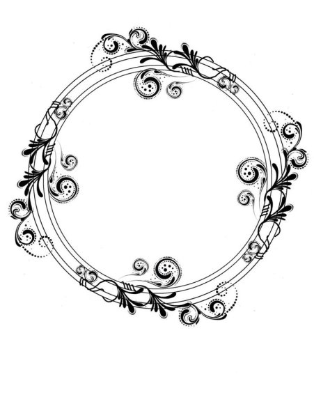 Круглая Узорная рамка