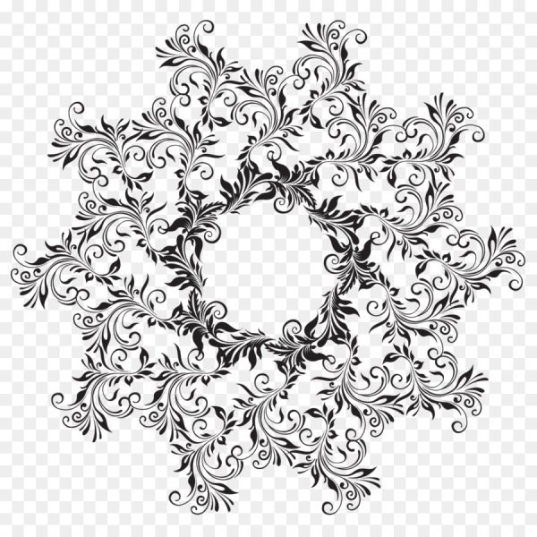 Круговой узор цветы