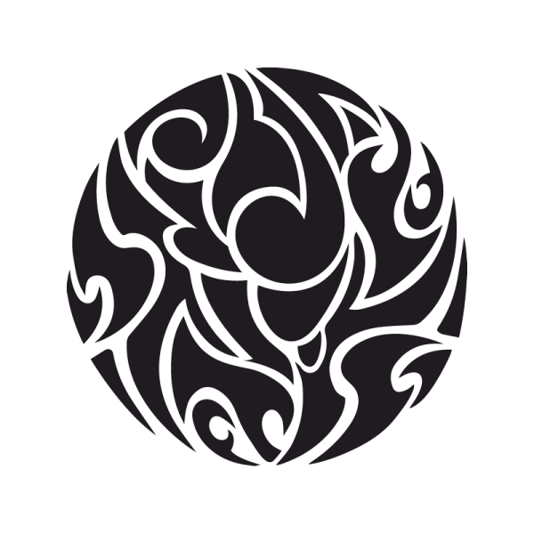 Черные круглые тату