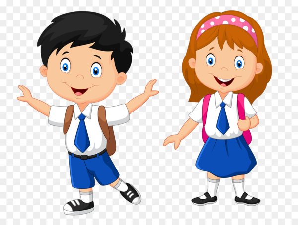 Мальчик и девочка мультяшные