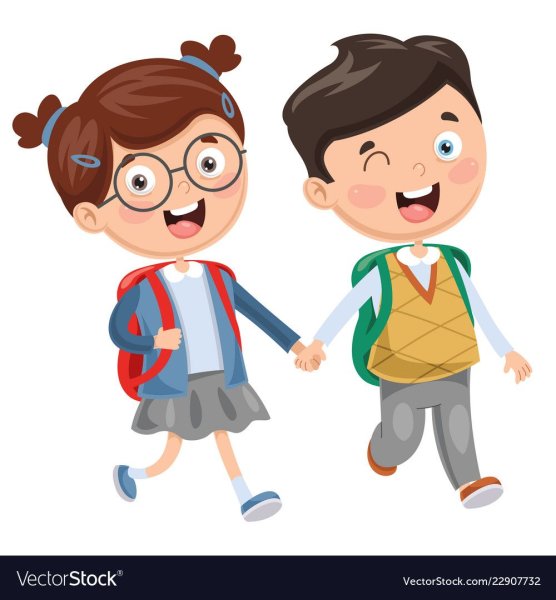 Школьники рисунок вектор