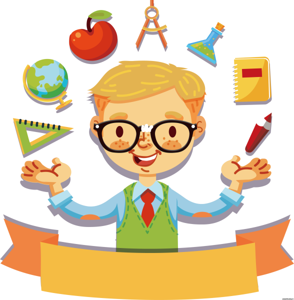 Мультяшные человечки в школе