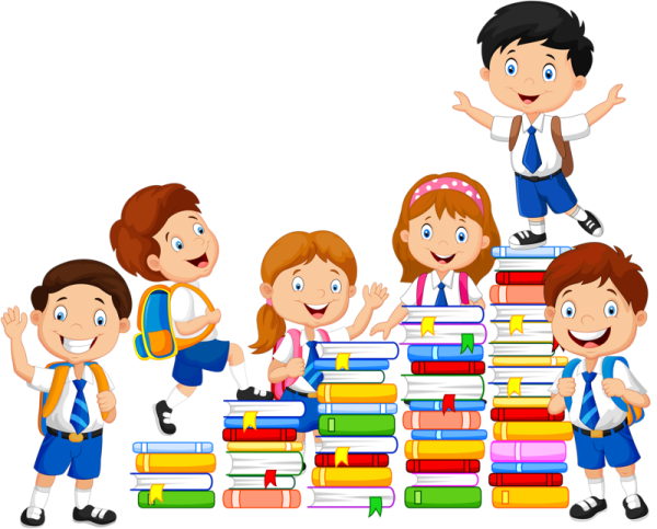 Мультяшные фигурки школьников