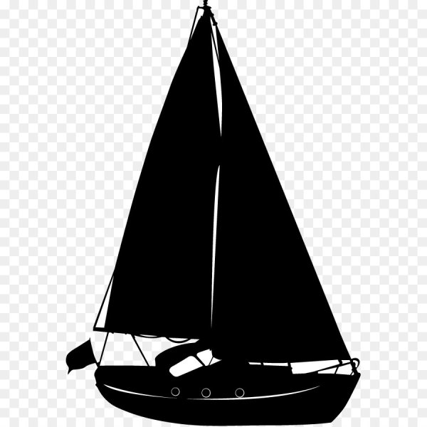 Силуэт парусной лодки
