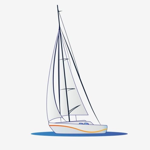 Парусная яхта вектор
