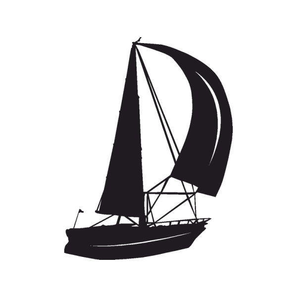 Силуэт лодки с парусом