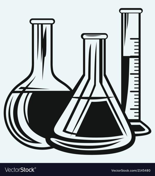 Химическая посуда векторный