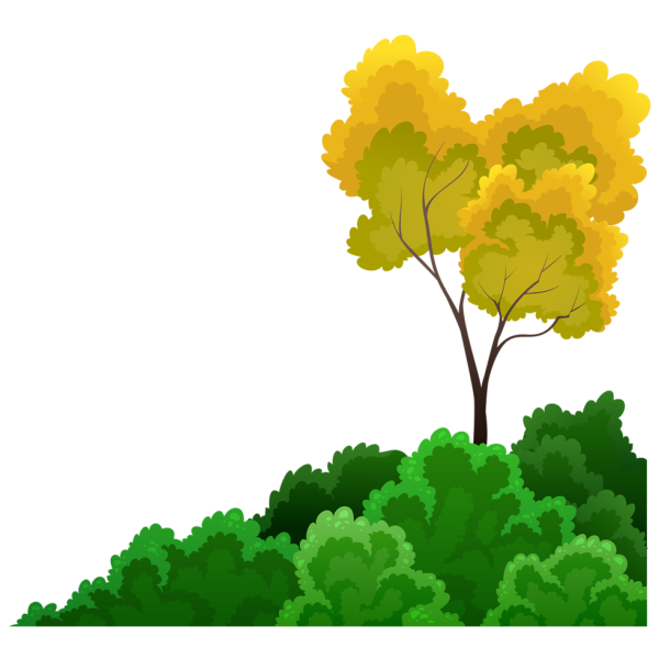 Мультяшные деревья и кусты