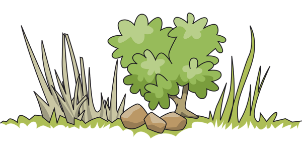 Кусты мультяшные