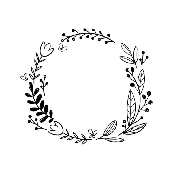 Круговой цветочный орнамент