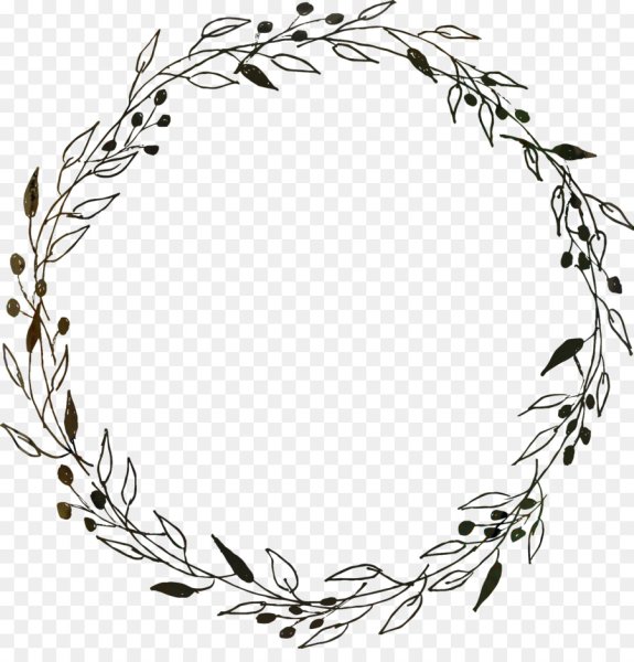 Цветочный орнамент по кругу