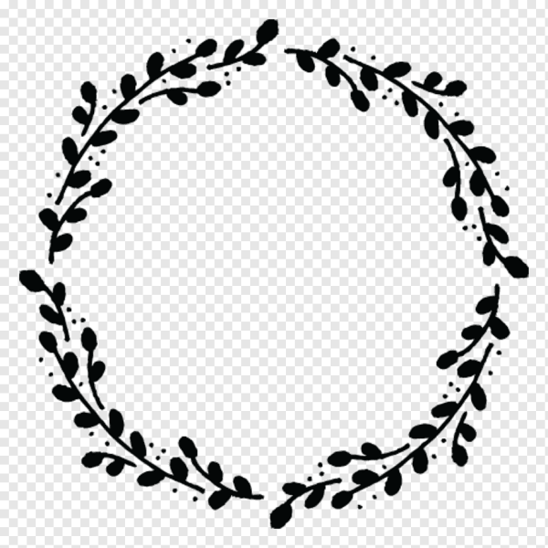 Цветочный орнамент по кругу