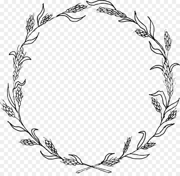 Круглый орнамент веточки