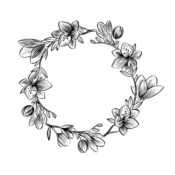 Венок тату эскиз