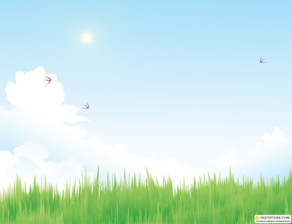 Мультяшное небо и трава