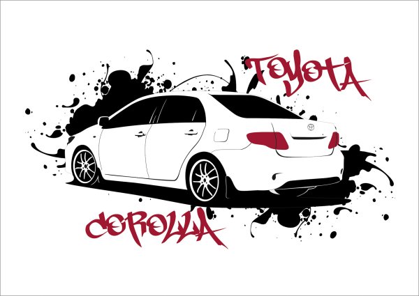 Наклейки на тойоту короллу