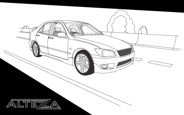 Toyota Altezza раскраска