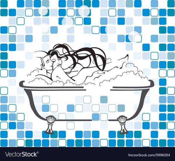 Графический рисунок в ванной