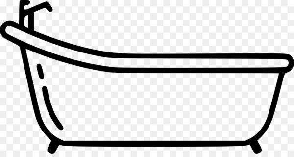 Ванная контур вектор