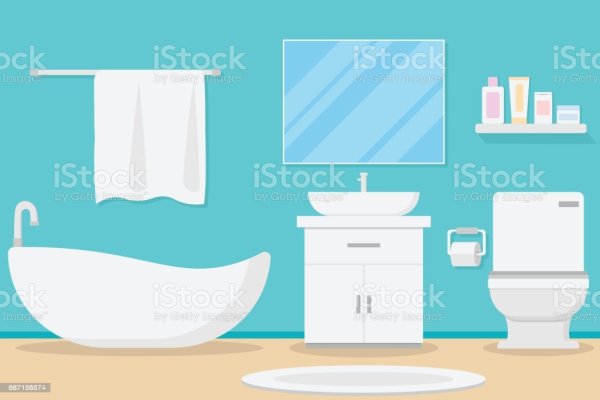 Нарисованная ванная комната