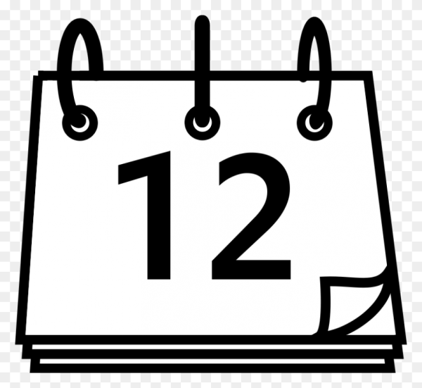 Календарь на прозрачном фоне