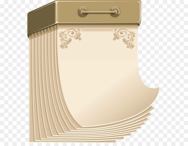 Календарный лист на прозрачном фоне