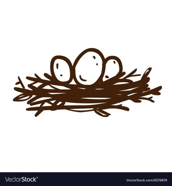 Гнездо силуэт