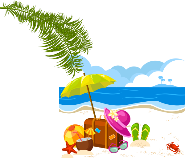 Пляж рисунок