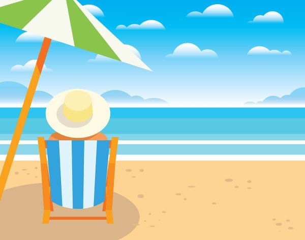 Пляж Векторная Графика