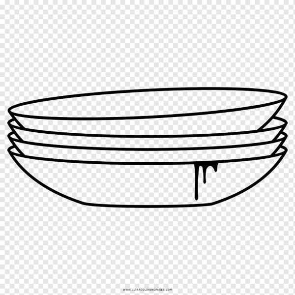 Тарелка раскраска для детей