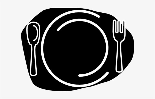 Тарелка ложка вилка вектор