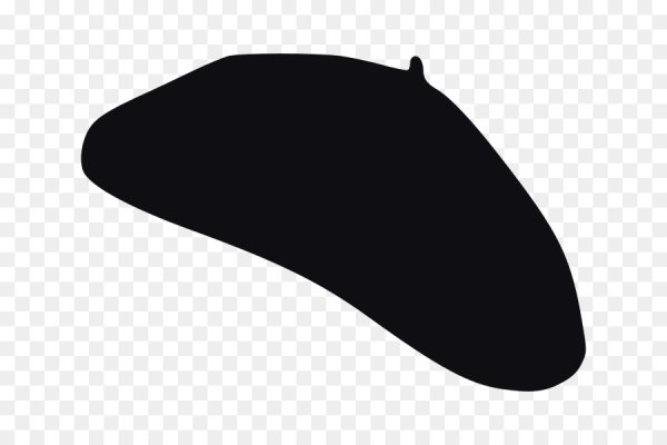 Французский берет на прозрачном фоне