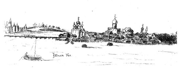 Юрьев монастырь Великий Новгород раскраска