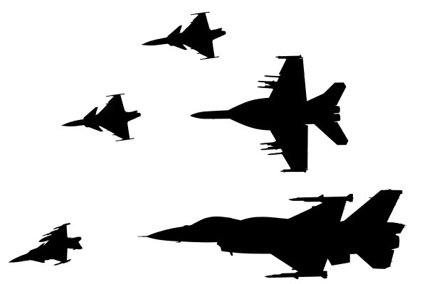 Силуэт истребителя