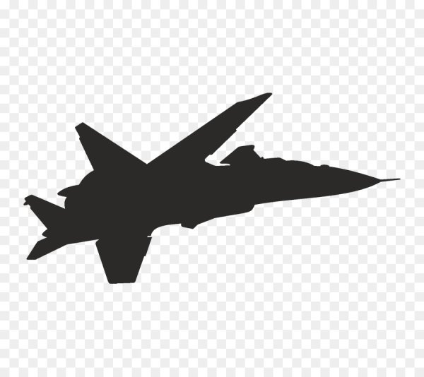 Силуэт военного самолета