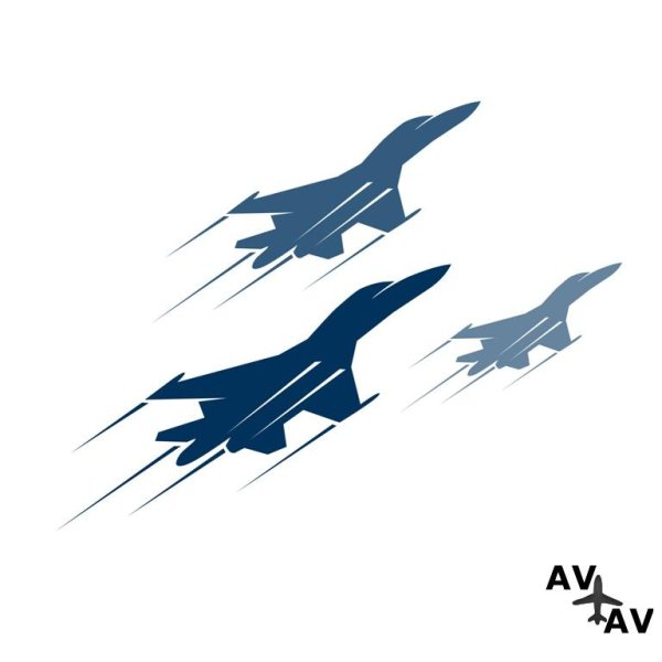 Самолет Су силуэт