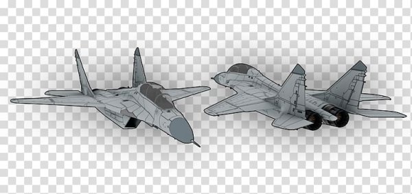 Силуэт самолета миг-29