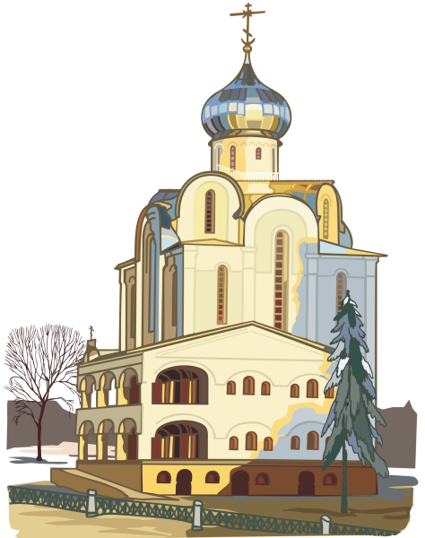 Церковь на прозрачном фоне