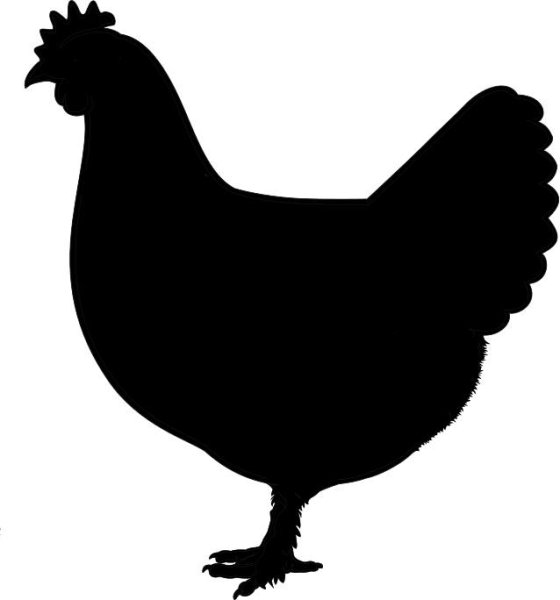 Курица силуэт